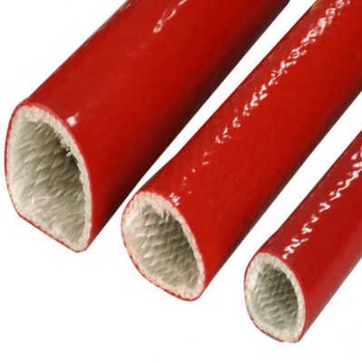 Μαλακή ελαστική ντυμένη σιλικόνη μόνωση Sleeving φίμπεργκλας υψηλής θερμοκρασίας