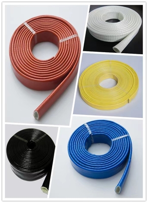 Πυρίμαχη μόνωση θερμότητας Sleeving φίμπεργκλας σιλικόνης λαστιχένια κανένας επιβλαβής