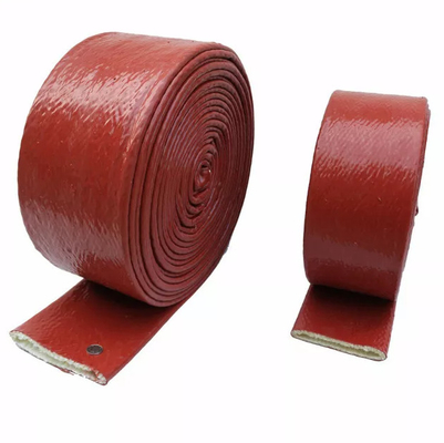 Πλεγμένη απόδειξη πυρκαγιάς Sleeving φίμπεργκλας σιλικόνης λαστιχένια