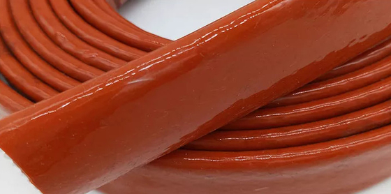 Λαστιχένιο μανίκι πυρκαγιάς Sleeving φίμπεργκλας σιλικόνης αντίστασης πυρκαγιάς